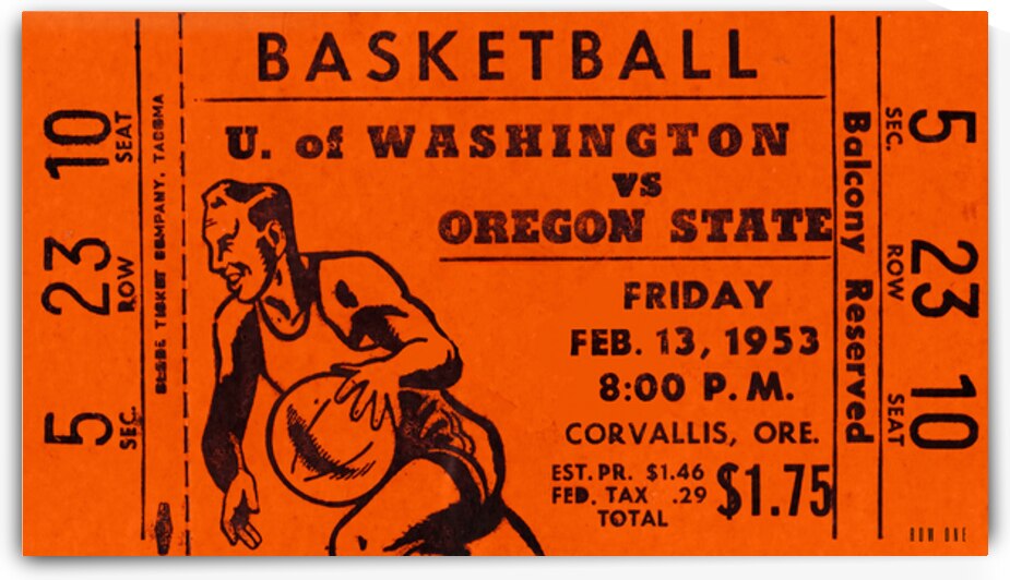 1953 Washington Huskies at Oregon State Beavers by Row One Brand
