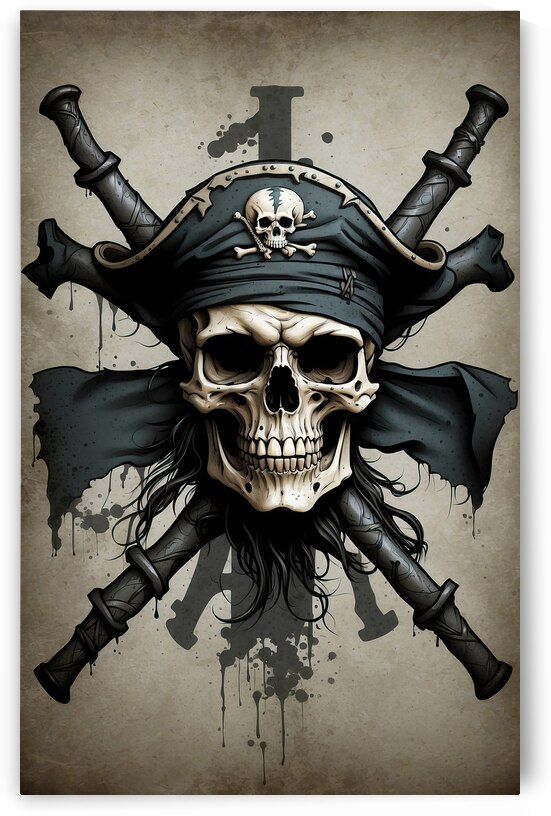 130 Pirate skull poster by artvi