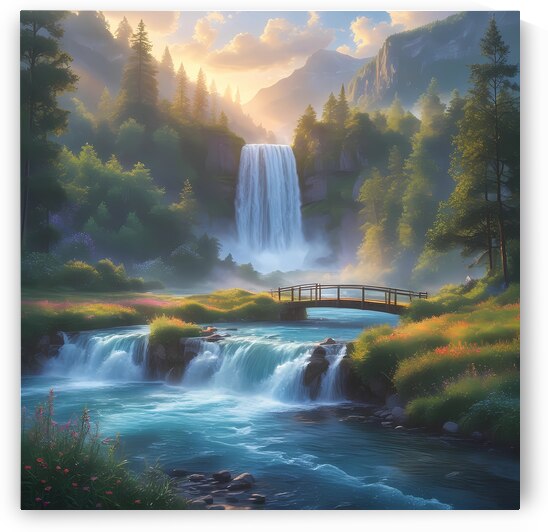 Mystical Waterfall Paradise – A Breathtaking Nature Escape 1 by MHDesignDZ