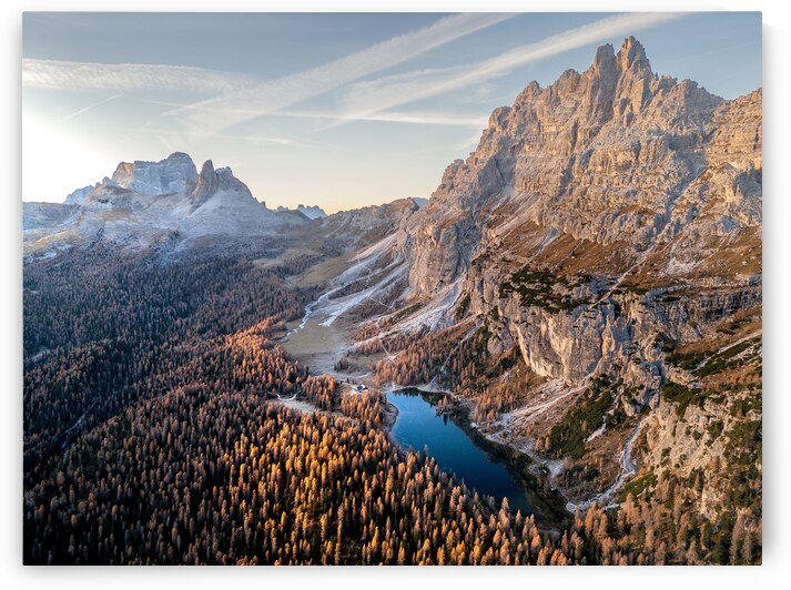 Beautiful Mountain Lake in the Dolomites by Andreas Wonisch