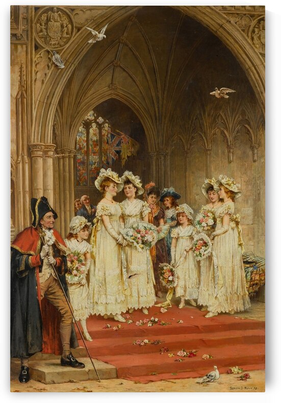 A Wedding Ceremony [1893] by Laslett John Pott [1837–1898] by MyCozyFineArt