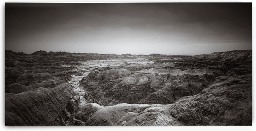 Shadows of the Earth: White River Serenity in the Badlands by Dream World Images