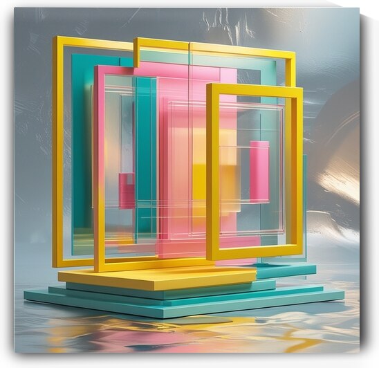 Vibrant Dimensions: A Modern Geometric Symphony by Sameh Sakr