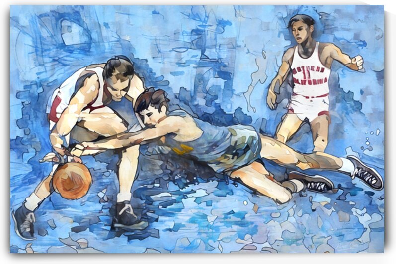 1940s UCLA USC Basketball Art by Row One Brand