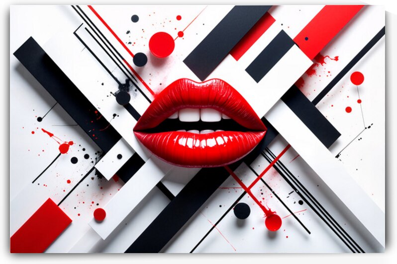 Red Lips Art by NurpuArt