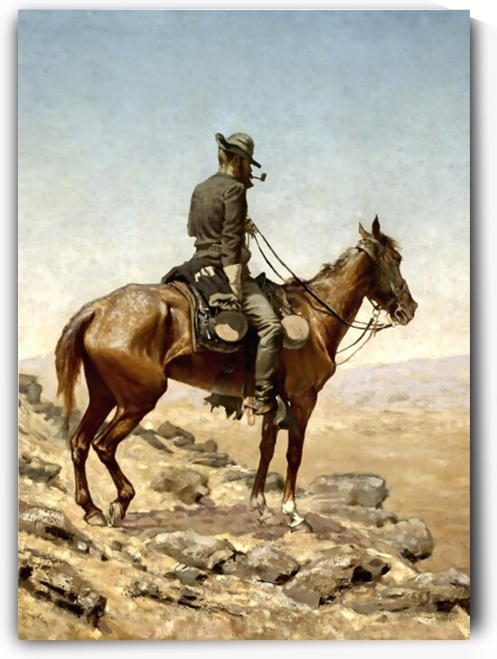 The Lookout Vintage Western Art by Frederic Remington by Fabricci