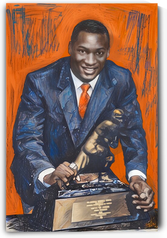 Bo Jackson with Heisman Trophy by Row One Brand