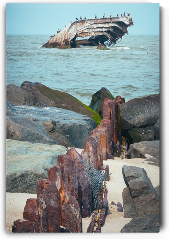 SS Atlantus From Sunset Beach Portrait by Jason Fink