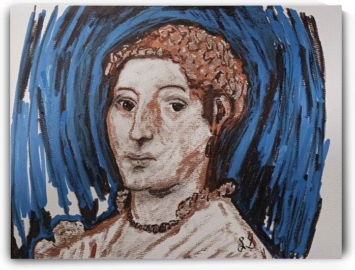 20250329 115646 Renaissance Young Lady by Lawrence Silver Art