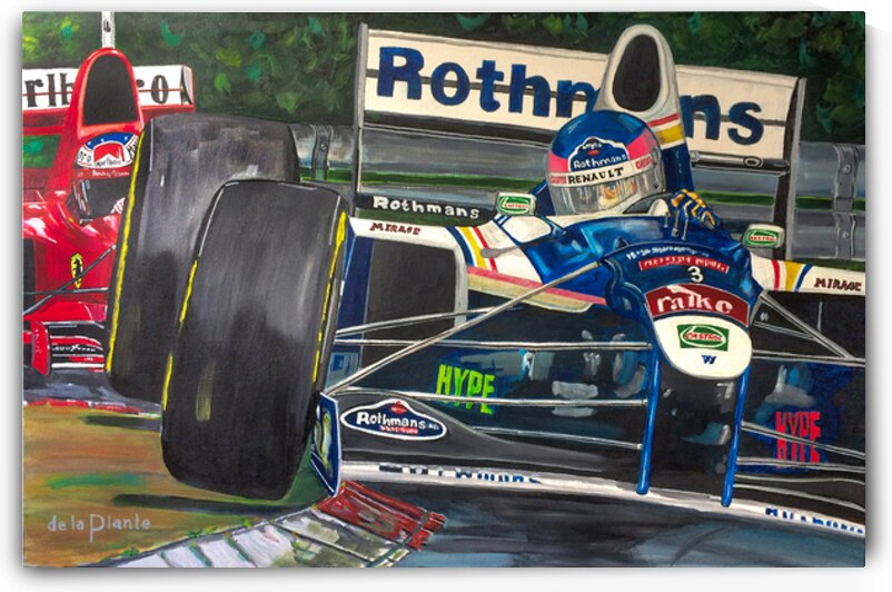 Jacques Villeneuve in his Williams by Allan de la Plante