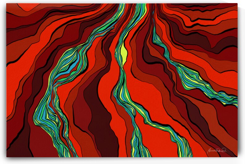 River of fiery earth by Benoit David