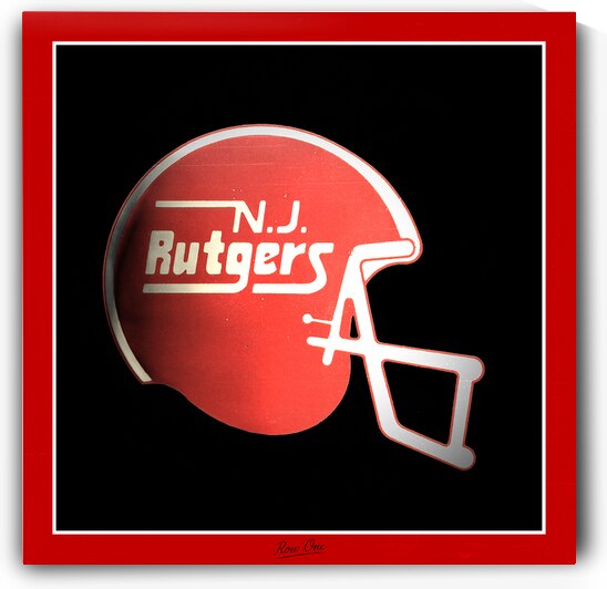 1988 Rutgers Football Helmet Art by Row One Brand