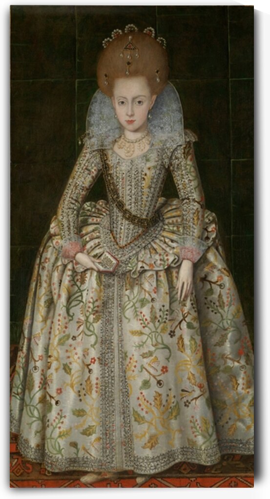 Princess Elizabeth [1596–1662]. Later Queen of Bohemia [ca. 1606] by Robert Peake the Elder [1546–1619] by MyCozyFineArt