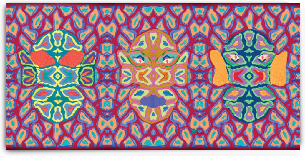 Three Masked Monkeys - NA by Shalva Avshalom