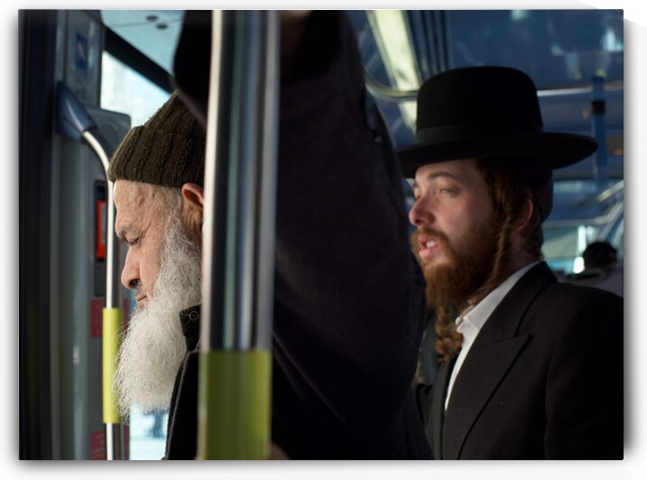 On Lightrail with a Religious Jew and Religious Arab  by Rik Katz