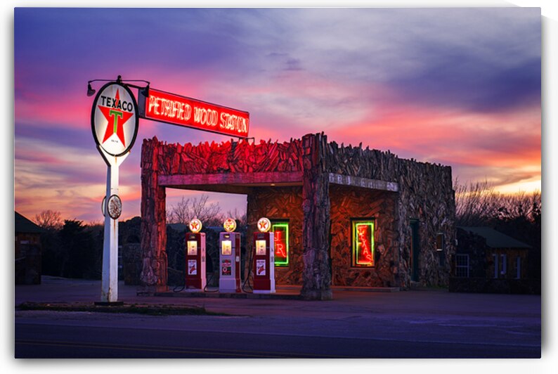 Sunset at the Petrified Wood Station by Andy Crawford