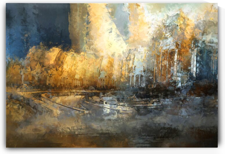 Textured Abstraction: Expressive Brushwork in Modern Digital Art by JustArt Digital