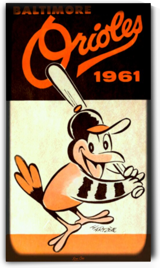 1961 Baltimore Orioles Viewfinder Style Art by Row One Brand