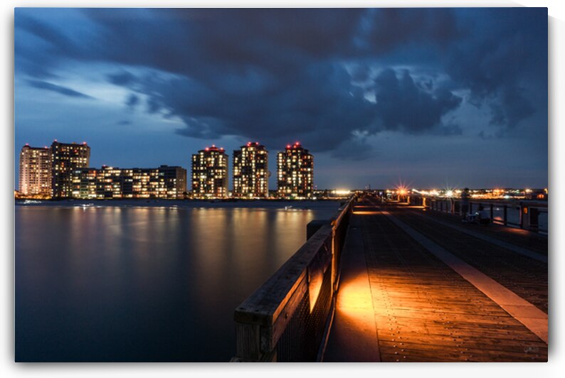 Navarre Pier Night Skyline View by Jennifer White