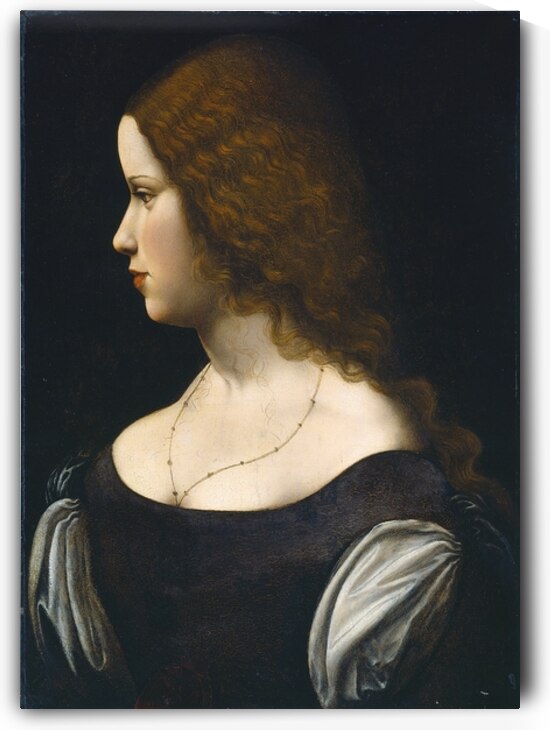 Portrait of a Young Lady [c. 1500] by Follower of Leonardo da Vinci [1452–1519] by MyCozyFineArt