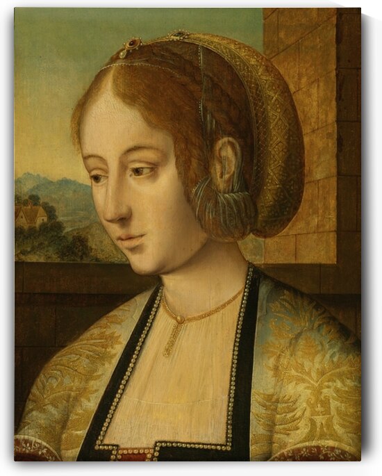 Portrait Of A Young Lady by Follower Of The Master Of The Holy Blood [active 1510–1520] by MyCozyFineArt