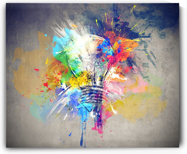Colorful Light Bulb - Creative Concept Artwork by el halaoui ali