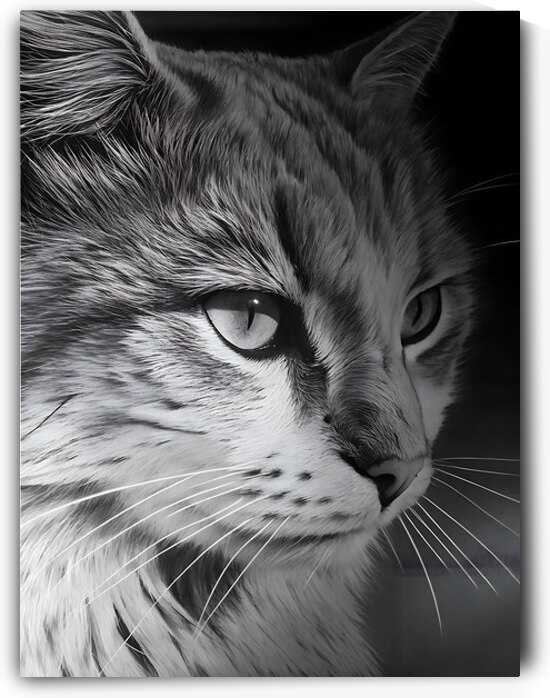 Monochrome Cat  by Utaamodern