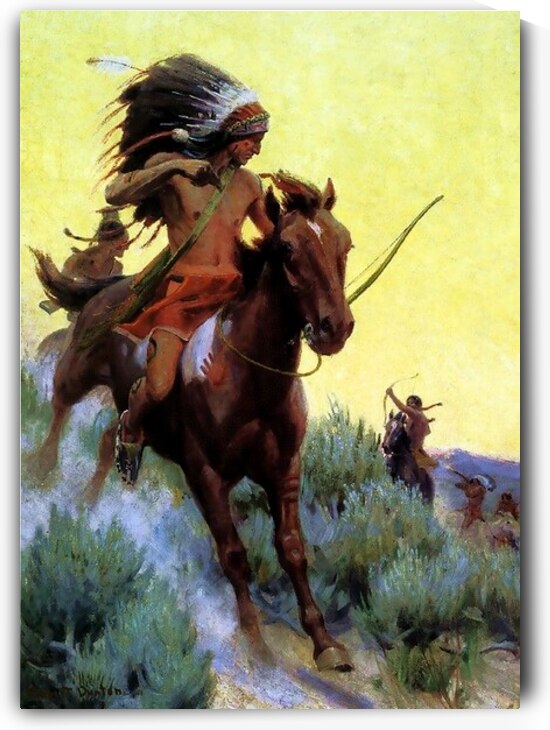 Hostile Tribes Western Art by Herbert Buck Dunton by Fabricci