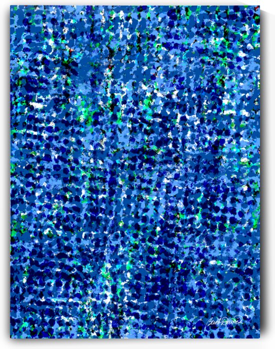 Gridlocked Dotted Trails Blue by Benoit David