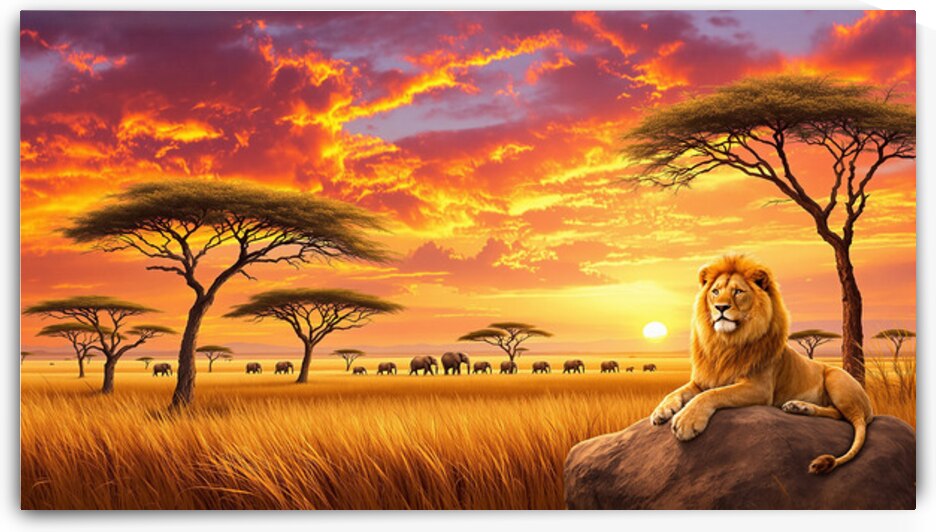 Golden Savannah at Sunset2 by ImagineART