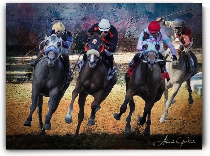       Up the Middle.                          by Allan de la Plante