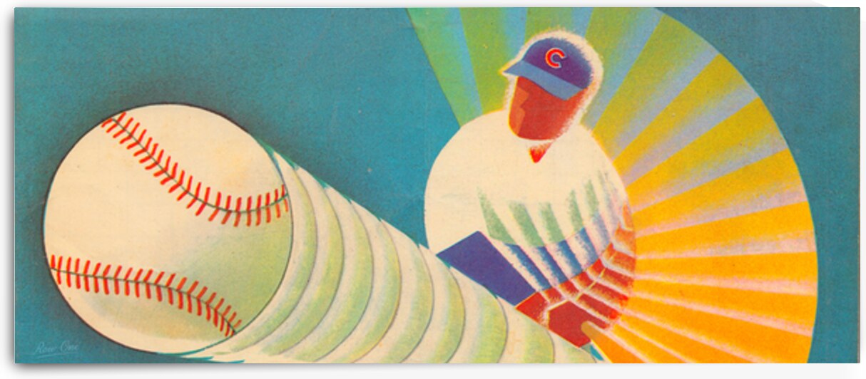 1960 Chicago Cubs Batter Art by Row One Brand