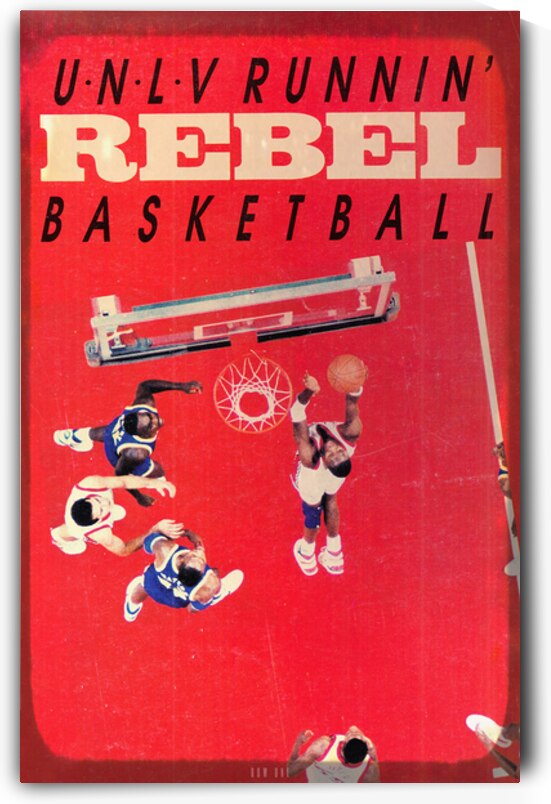 1989 UNLV Runnin Rebel Basketball Art by Row One Brand