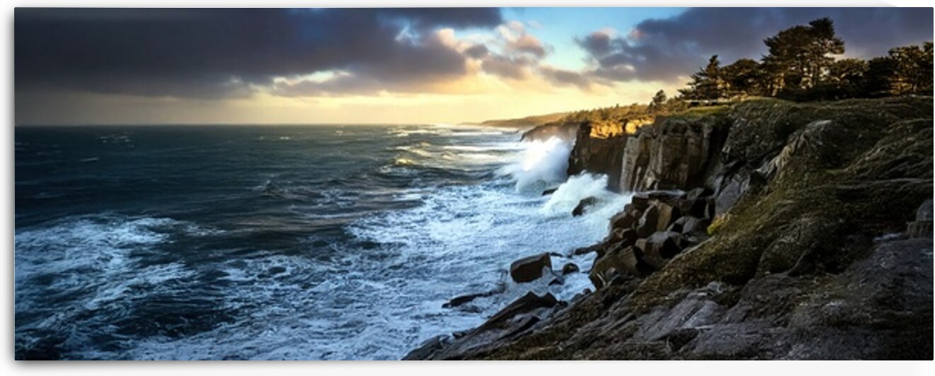 Stormy Maine Coast  Panorama 10  by Frank Wilson