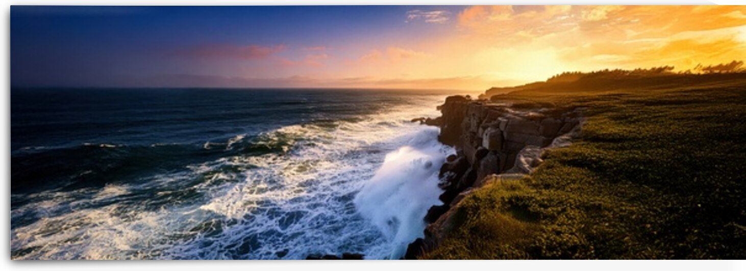 Stormy Maine Coast Panorama 9  by Frank Wilson