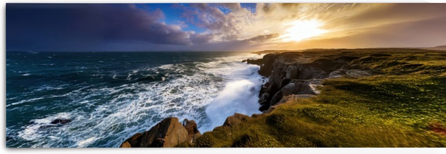 Stormy Maine Coast Panorama 14  by Frank Wilson