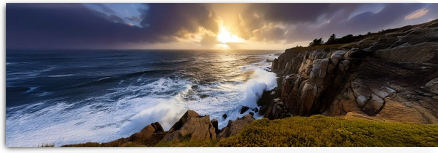Stormy Maine Coast Panorama 13  by Frank Wilson