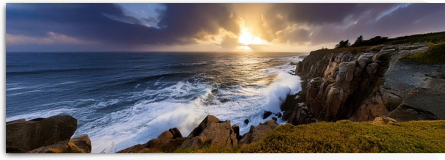 Stormy Maine Coast Panorama 5  by Frank Wilson