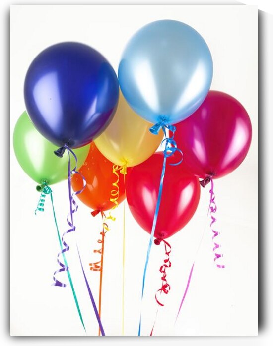 Multi coloured ballons by Assaf Frank