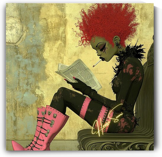 The Riot Girl Reads by Hawse Sumi