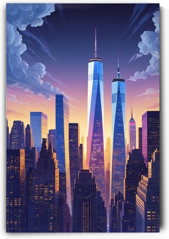 Manhattan Illlustration by Dmitry Linkov