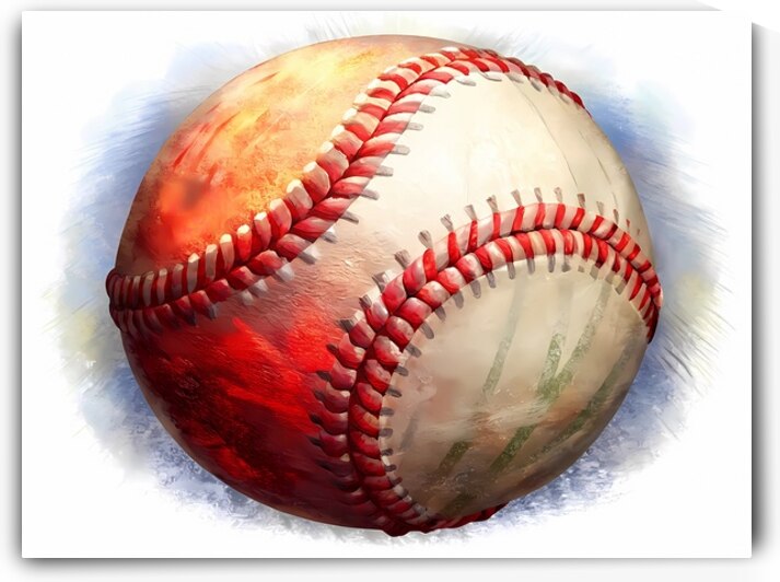 Digital Illustration of a Classic Baseball by Lux