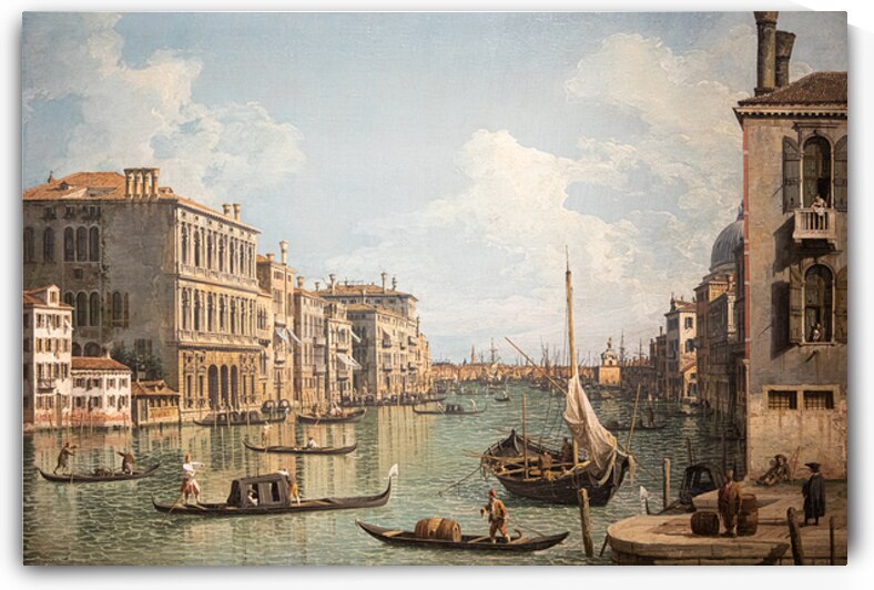 Brera antique painting museum. View of Venice by painter Canale by Paolo Modena