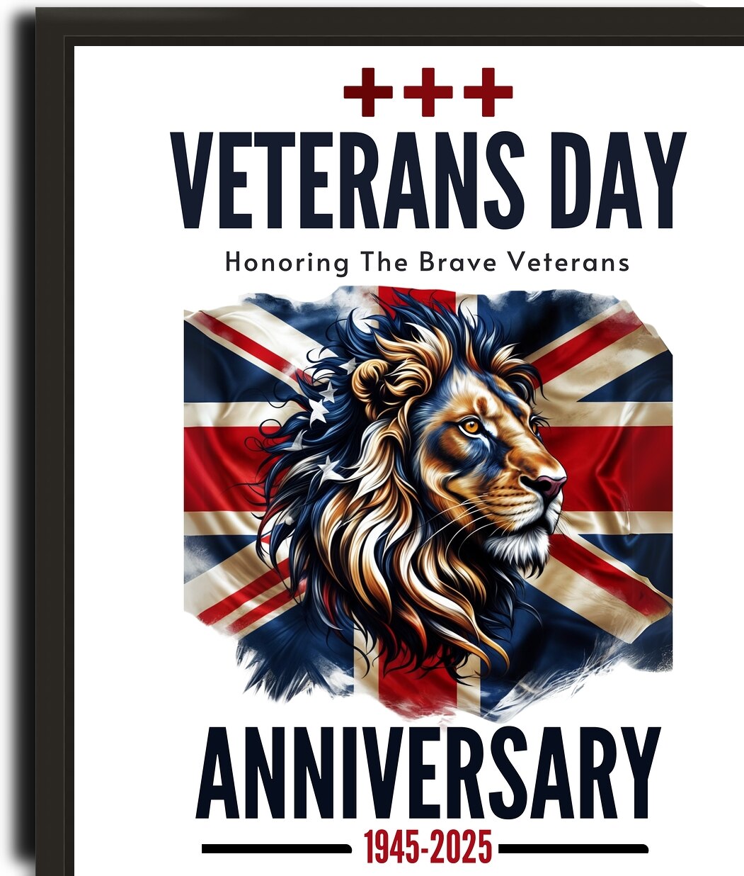 British Veterans Day Lion Union Jack by Abdu innovations