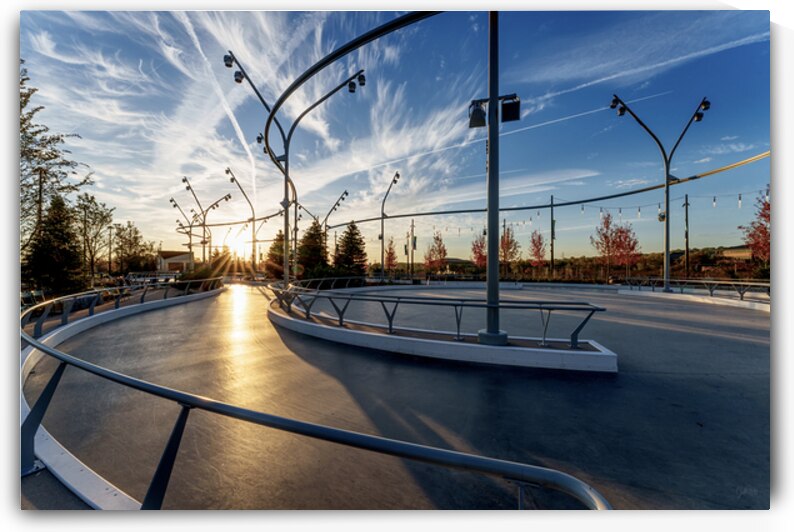 Omaha Sunrise Sunburst Skate Park by Jennifer White