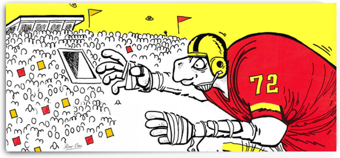 1973 Maryland Terps Football Cartoon Art Remix by Row One Brand