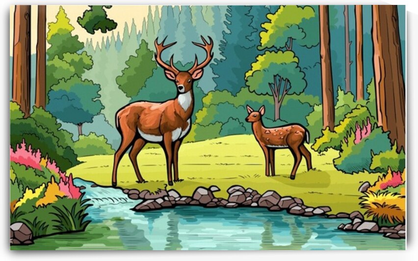 Forest Whispers: Woodland Serenity in Bloom by Niwairi Sharif