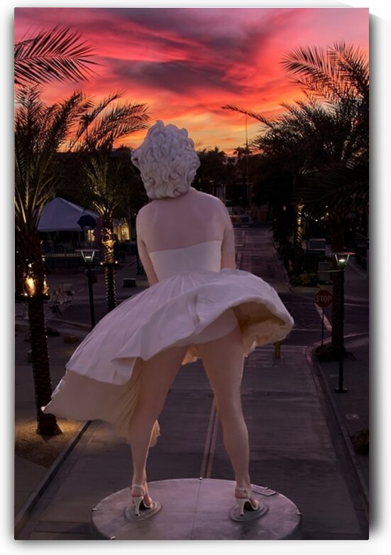 Palm Springs Statue Observing Sunrise by Ryan Cameron