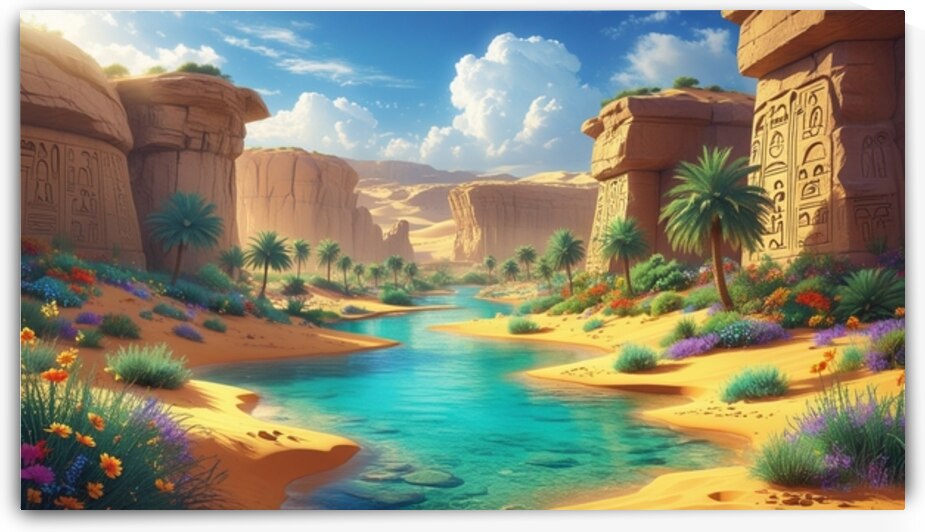 Mystic Oasis: Where the Desert Meets Ancient Secrets by Webfinai