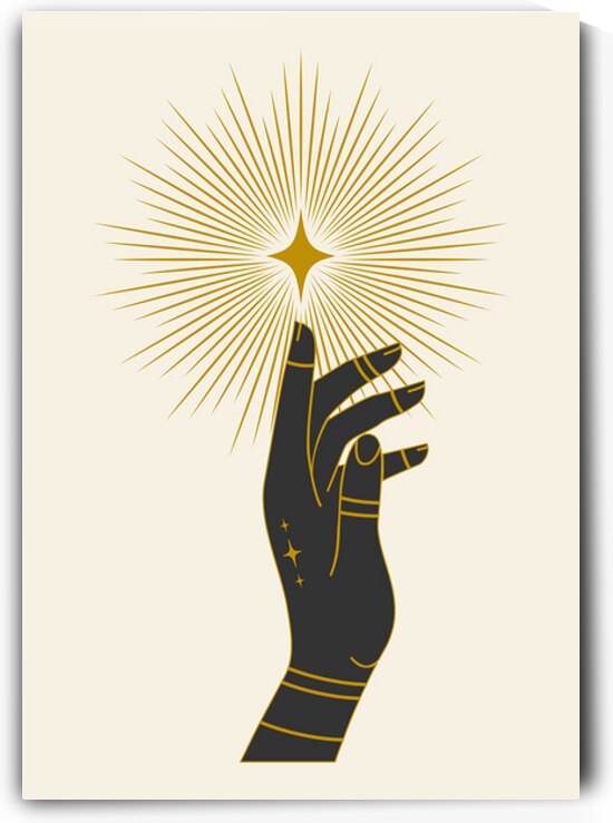 Witch hand with shining star by Point Art